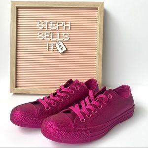 •NEW• Hot Pink Converse CTAS “Fuchsia Red” Glitter